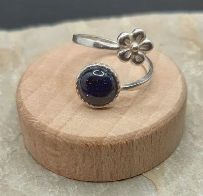 Blue Goldstone Ring